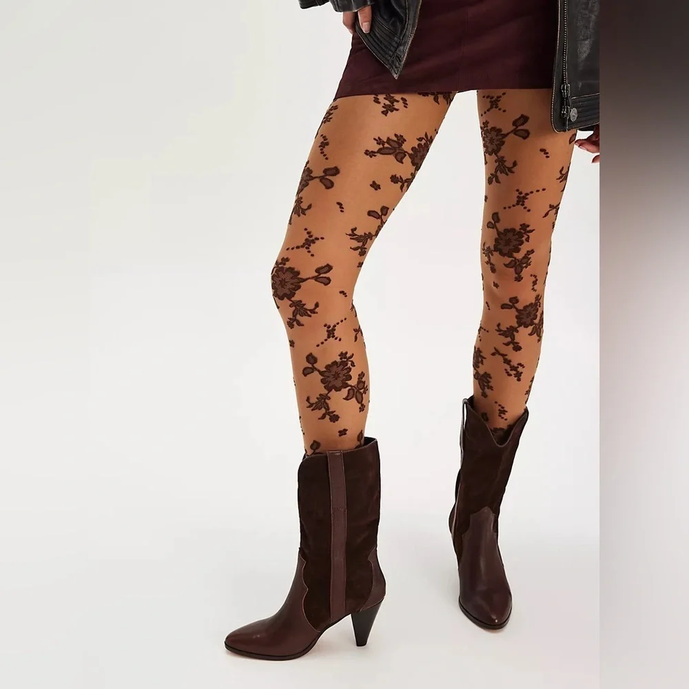 Free People Feather Heel Leather & Suede Boots